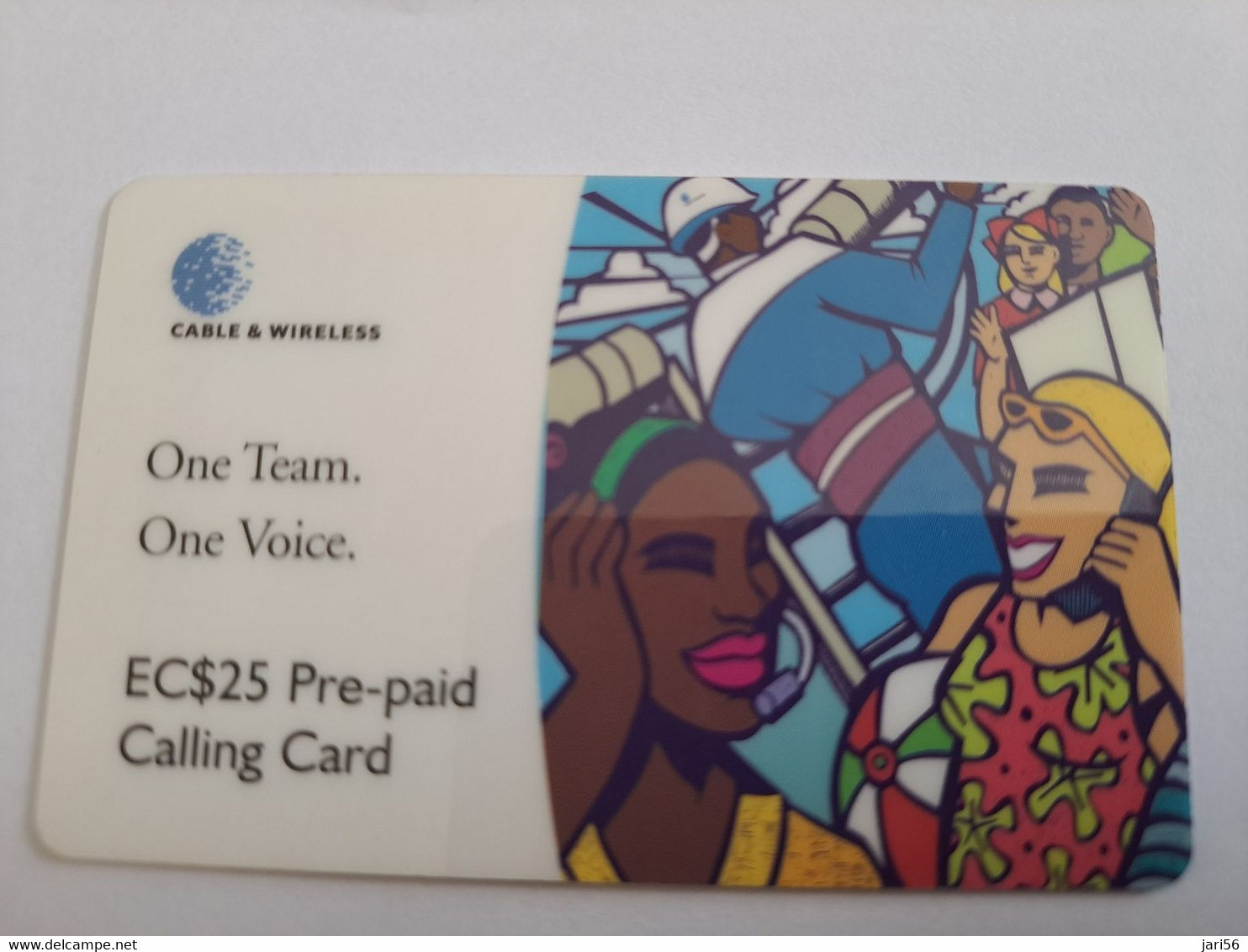 ST VINCENT & GRENADINES   $25,- ONE TEAM ONE VOICE STV-P2  Prepaid (RRRR)   Fine Used Card  **10858 ** - St. Vincent & The Grenadines