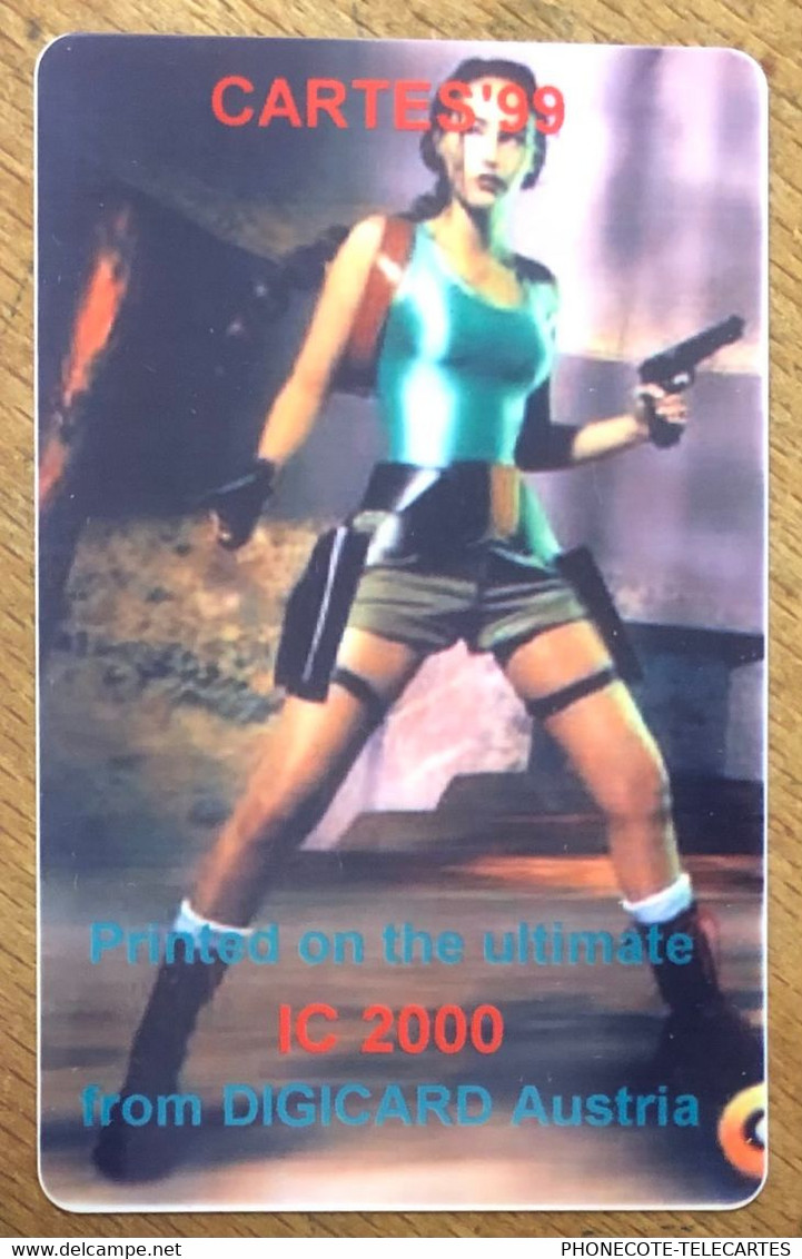 TOMB RAIDER CARTE DE DEMONSTRATION DU SALON CARTES 1999 IC 2000 PAS TELECARTE TARJETA TELEFONKARTE SCHEDA DUMMY - Beurskaarten