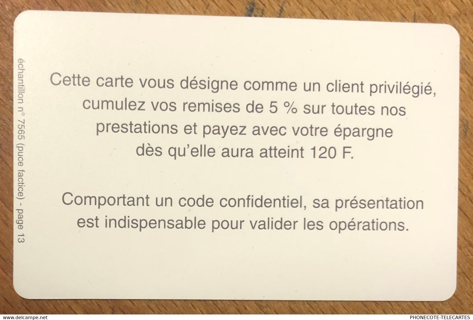 EKO CARTE DE FIDÉLITÉ DE DEMONSTRATION DU SALON CARTES 1999 PAS TELECARTE TARJETA TELEFONKARTE SCHEDA DUMMY - Beurskaarten