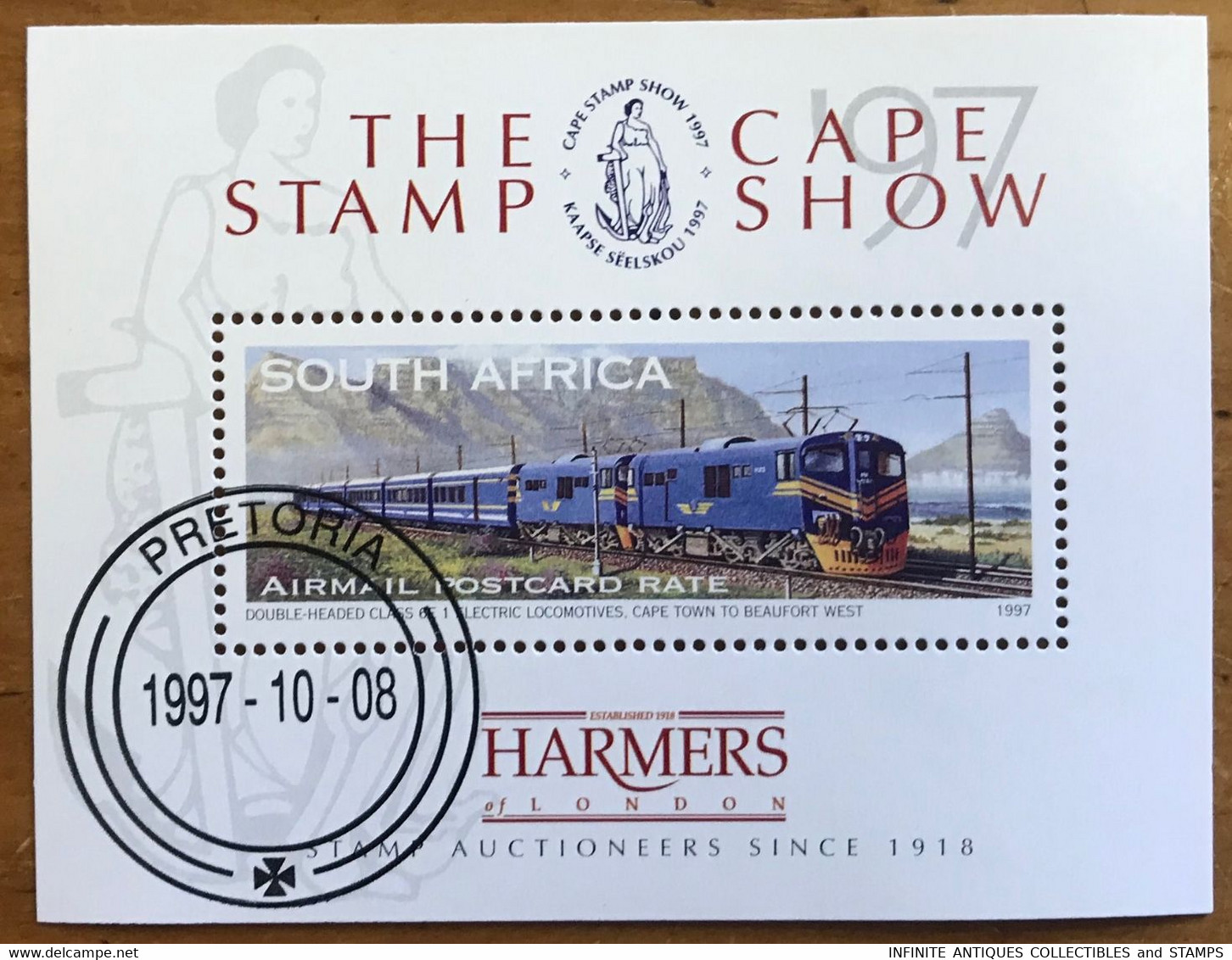 SOUTH AFRICA BLUE TRAIN SELECTION of ITEMS FDC's x 10 CTO SHEET of STAMPS CYLINDER of 5 Miniature Sheet CAPE STAMP SHOW