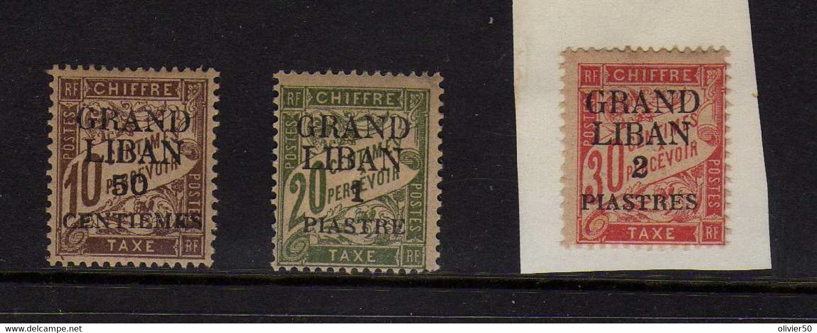 Grand-Liban (1924)  - Timbres-Taxe Neufs* - MH - Timbres-taxe