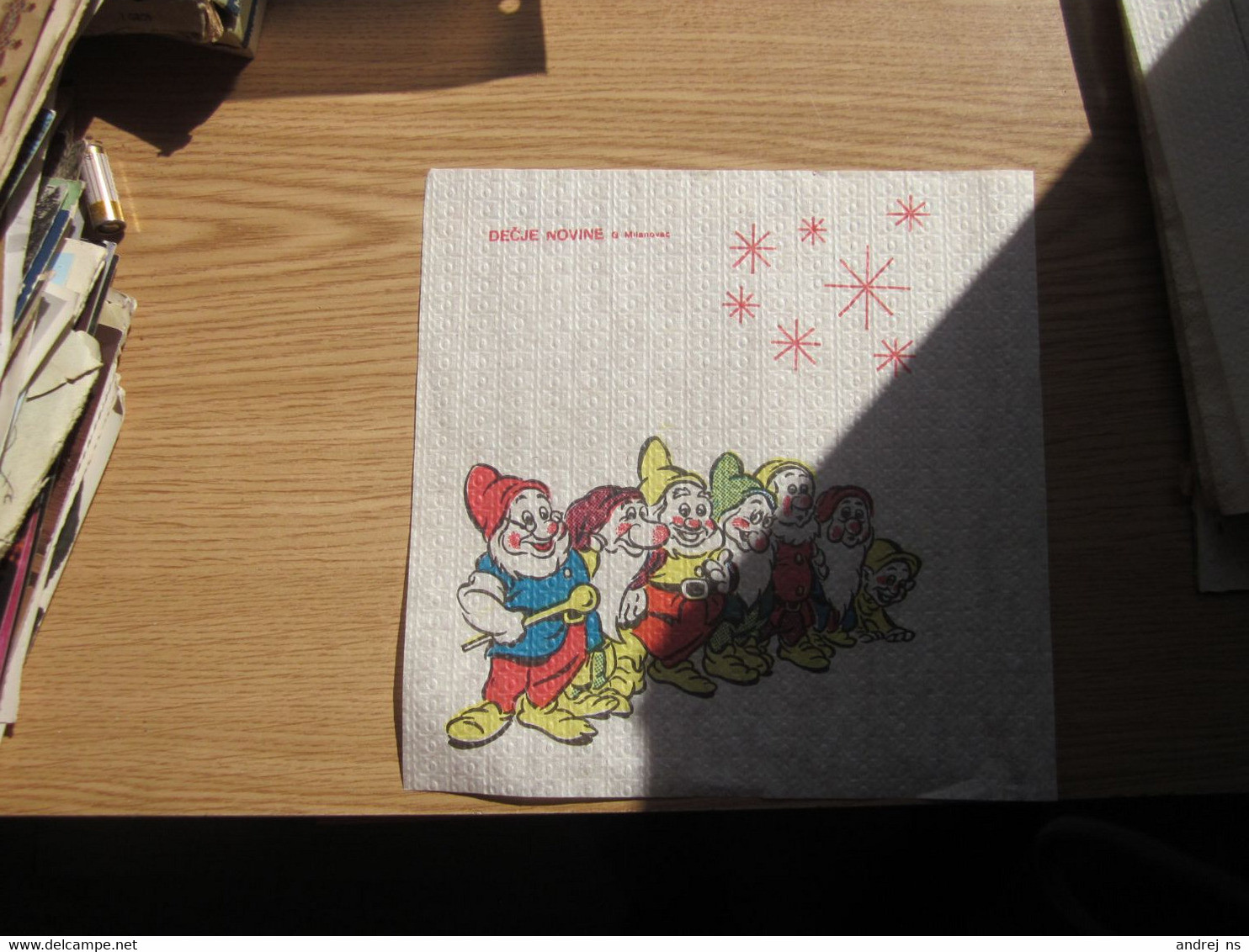 Cartoon Snow White And The Seven Dwarfs Decije Novine   Napkins - Werbeservietten