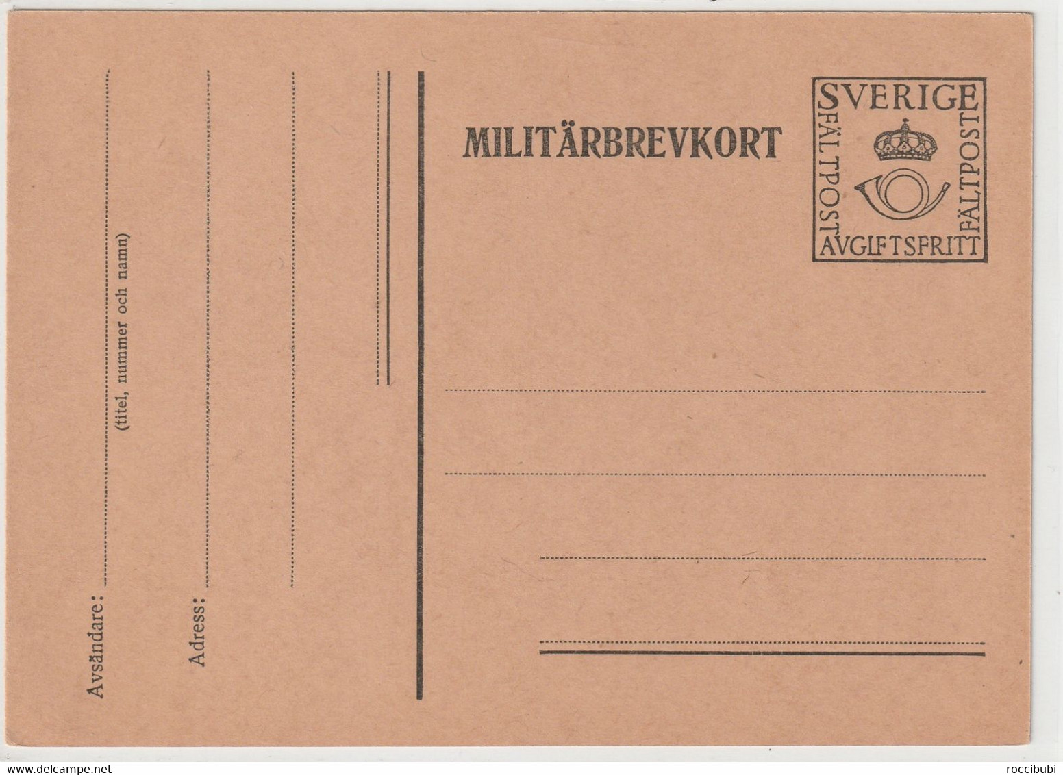 Schweden - Militärbrevkort - Militari