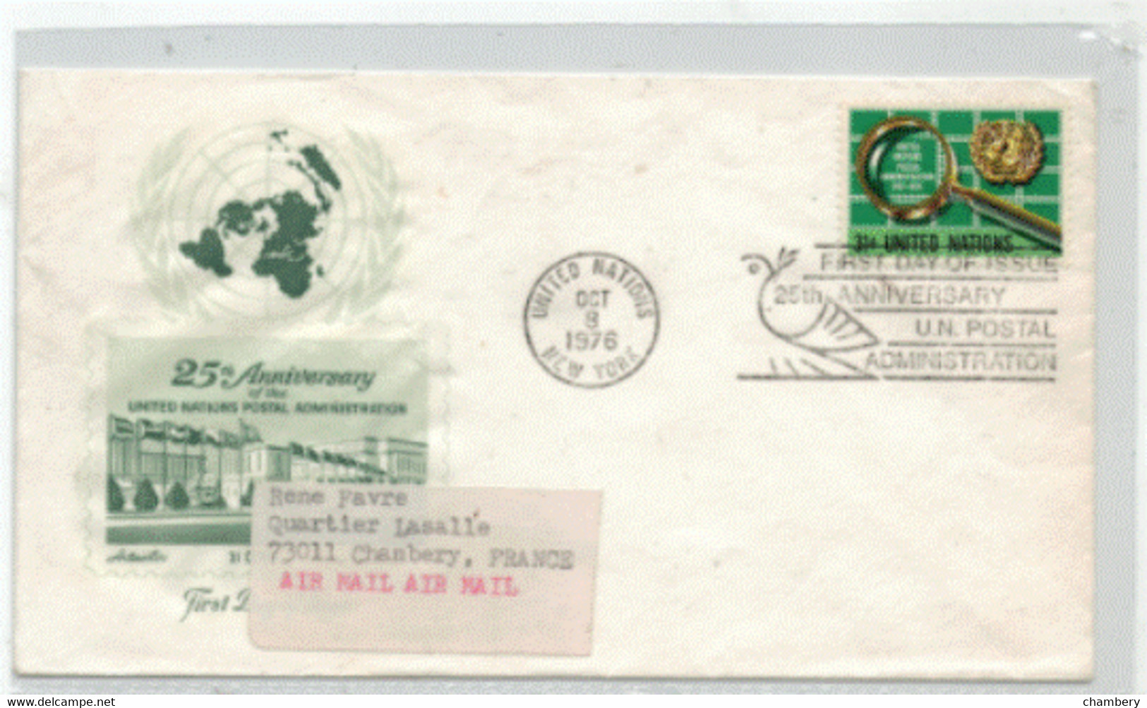 Nations-unies - New-York - Enveloppe AIR MAIL  - Oblitérés N° 270 De 1976 - Covers & Documents