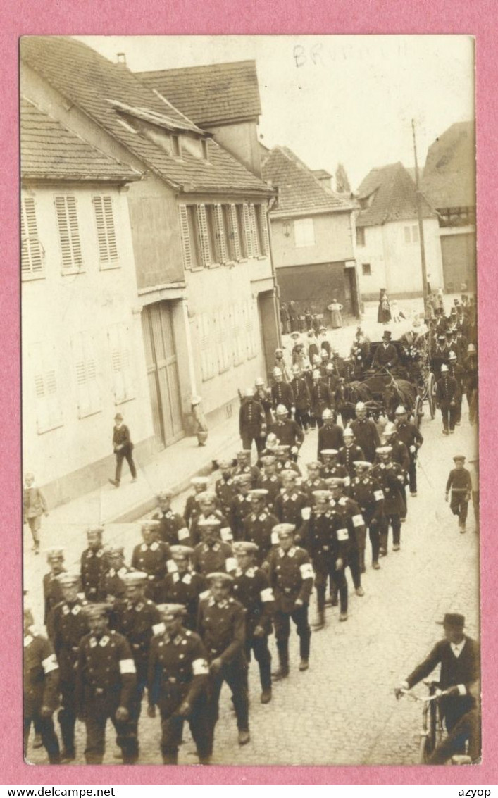 67 - BRUMATH - Carte Photo - Soldats Allemands - Compagnie Sanitaire - Feldpost " Bayr. Lazaretttrupp. 5 - Guerre 14/18 - Brumath