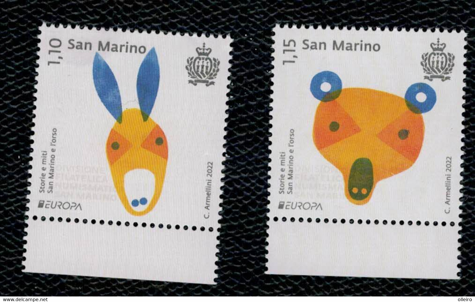 San Marino 2022 Europa (storie E Miti) 2v Complete Set **  MNH - Nuovi