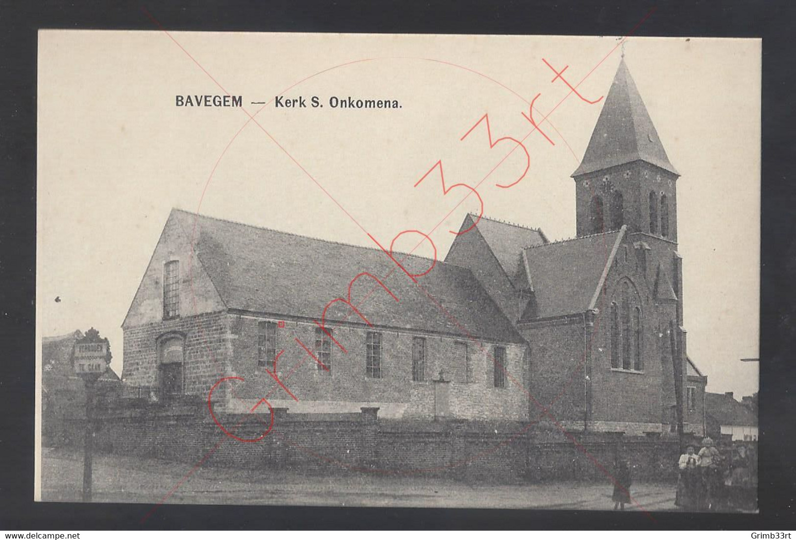 Bavegem - Kerk S. Onkomena - Postkaart - Sint-Lievens-Houtem