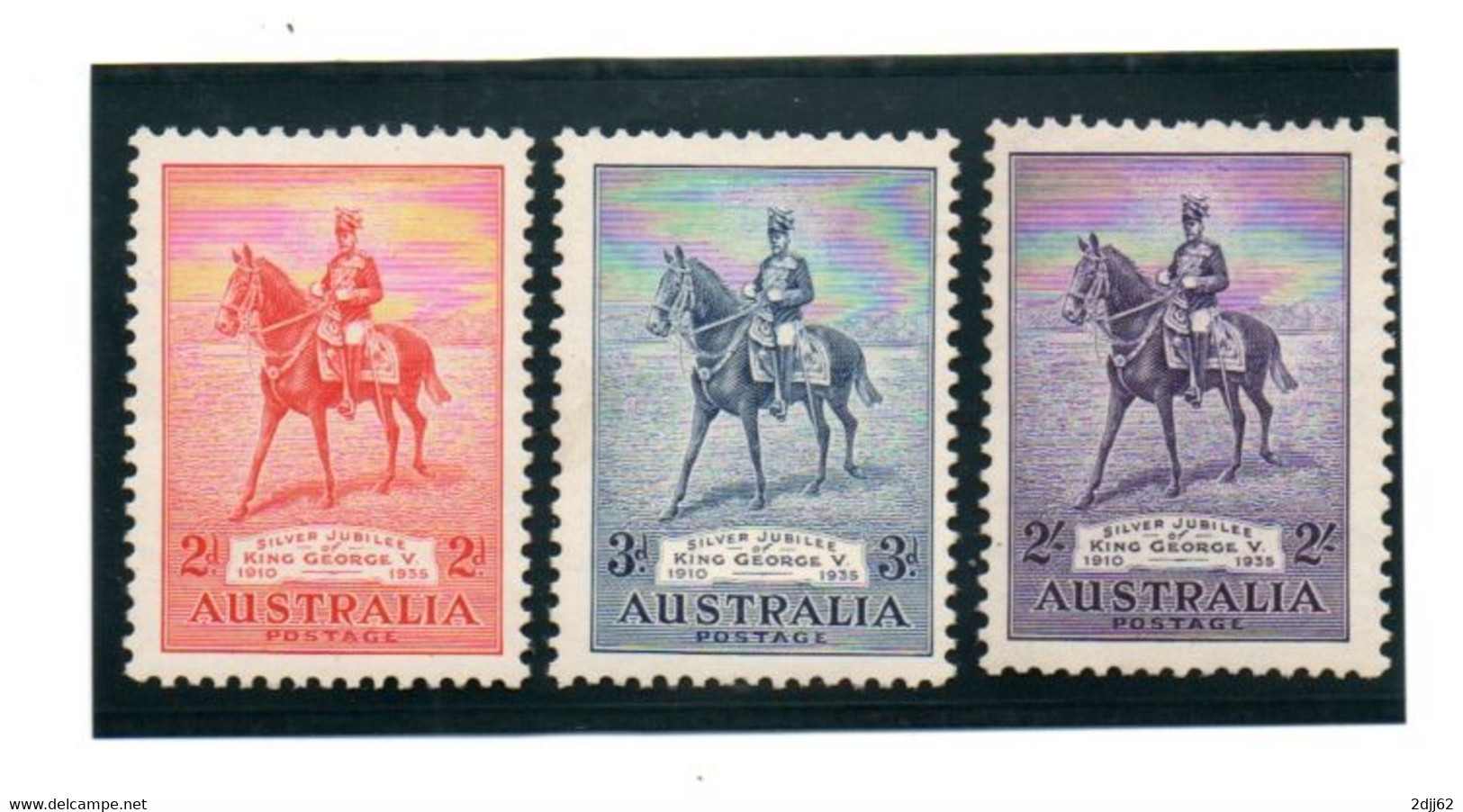 Cheval, Australie, Jubilee George V, YT 102 à 104,  MNH - Mint Stamps