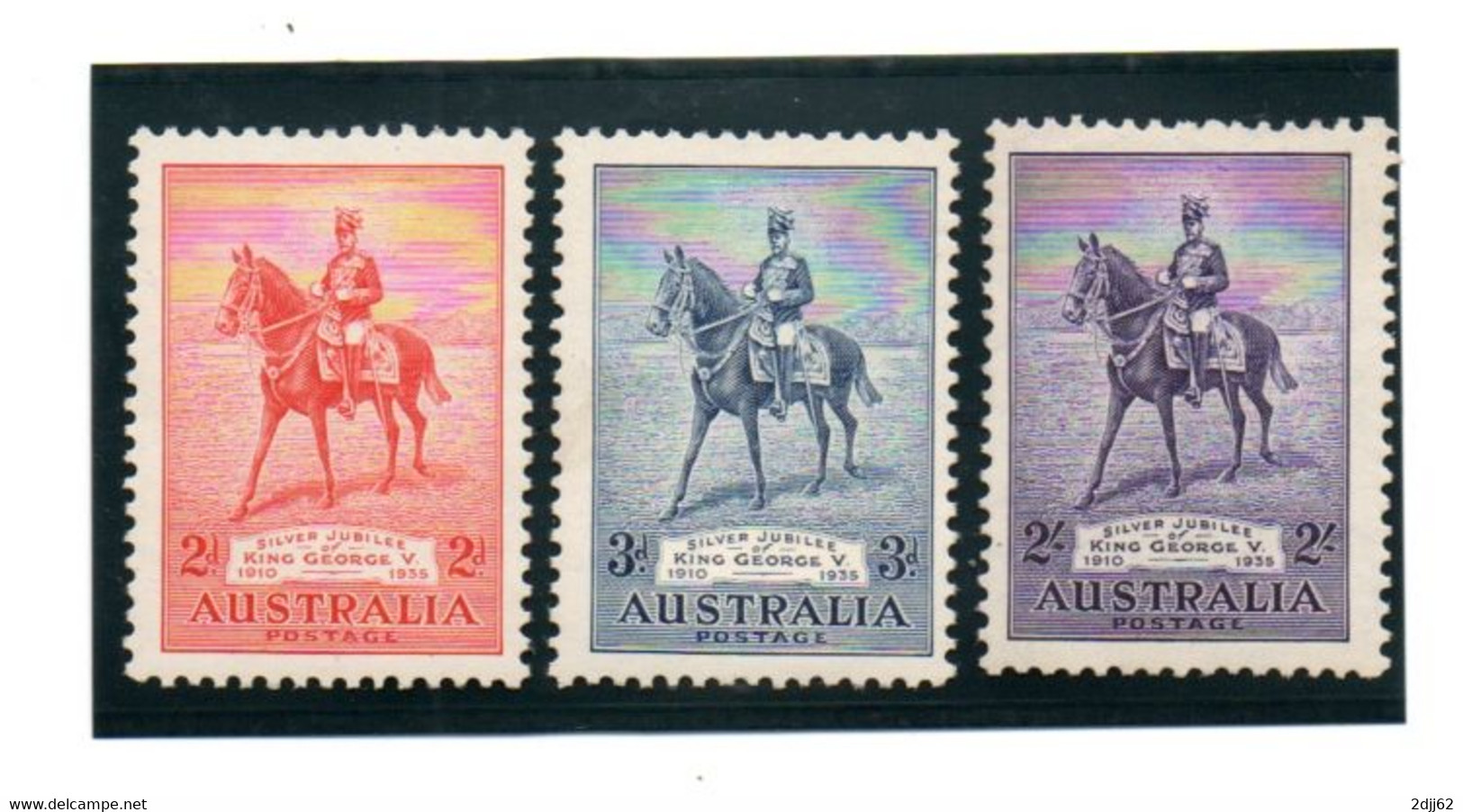 Cheval, Australie, Jubilee George V, YT 102 à 104,  MNH - Nuevos