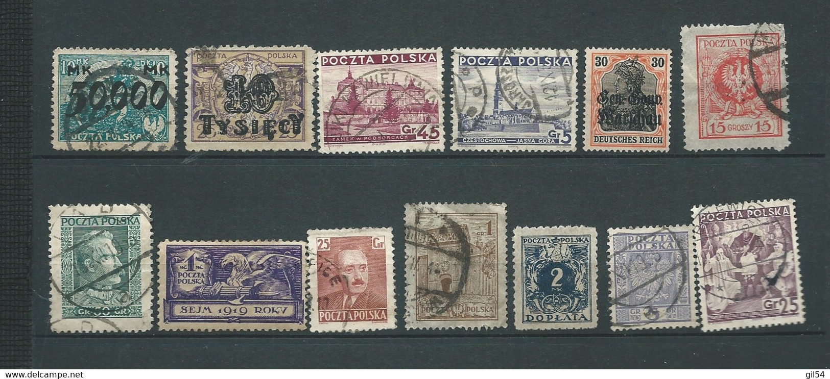 Pologne   - Lot  13 Timbres Oblitérés  - Ava 32006 - Other & Unclassified