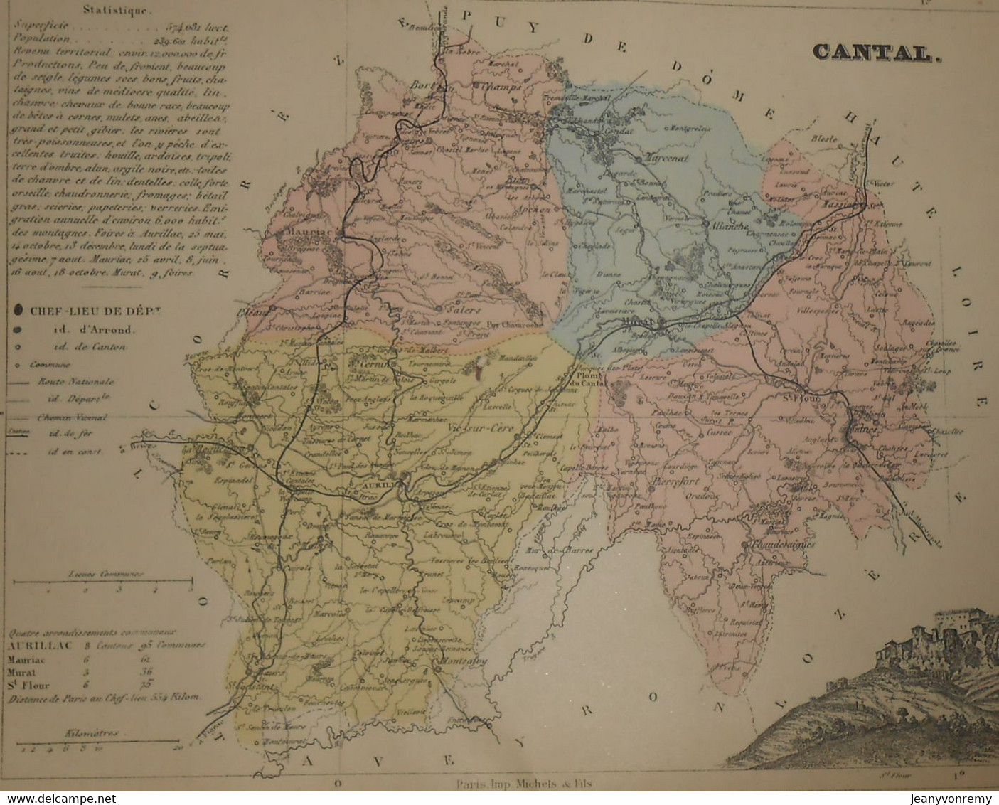 Département Du Cantal. 1896 - Auvergne