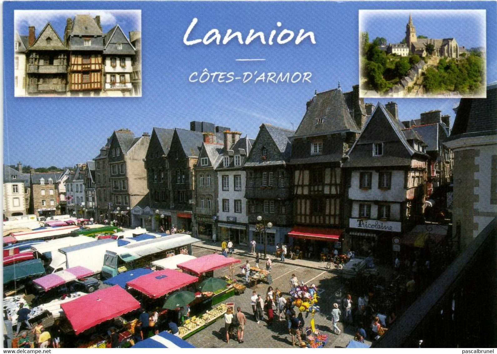 LANNION - LES VIEILLES MAISONS - L'EGLISE DE BRELEVENEZ ET LA PLACE DU CENTRE - Lannion