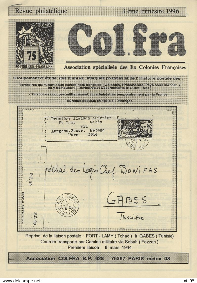 Colfra - Revue Philatelique Des Colonies Francaises - N°74 à 76 - Colonias Y Oficinas Al Extrangero