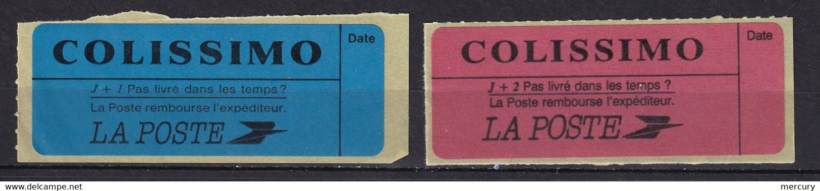 FRANCE - 2 Vignettes COLISSIMO Une Bleue Et L'autre Rouge - 1981-84 Types « LS » & « LSA » (prototypes)