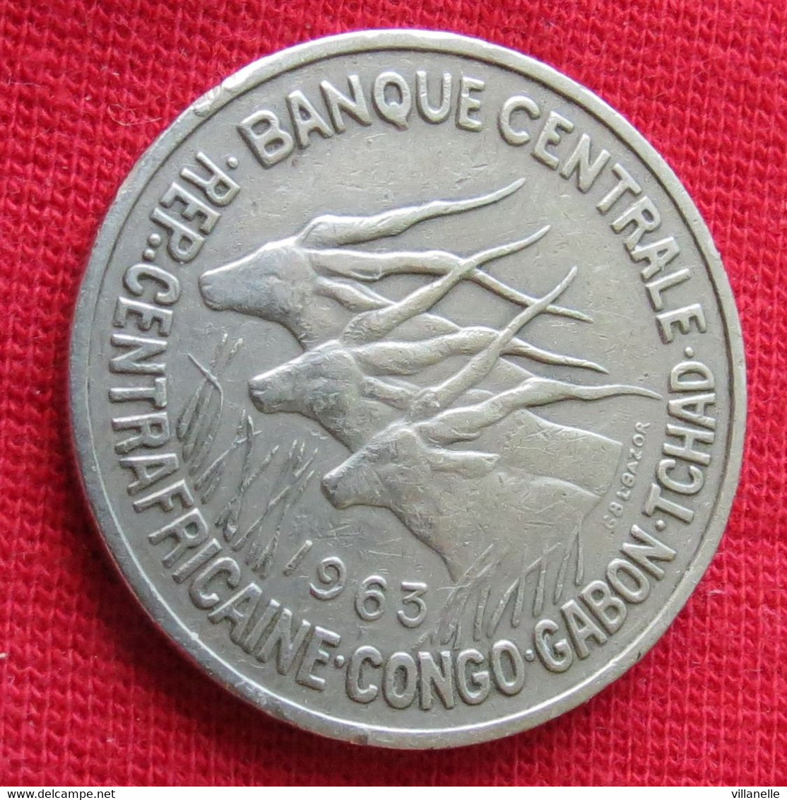 Central African Republic Congo Chade Gabon 50 Francs 1963  Wºº - Centraal-Afrikaanse Republiek