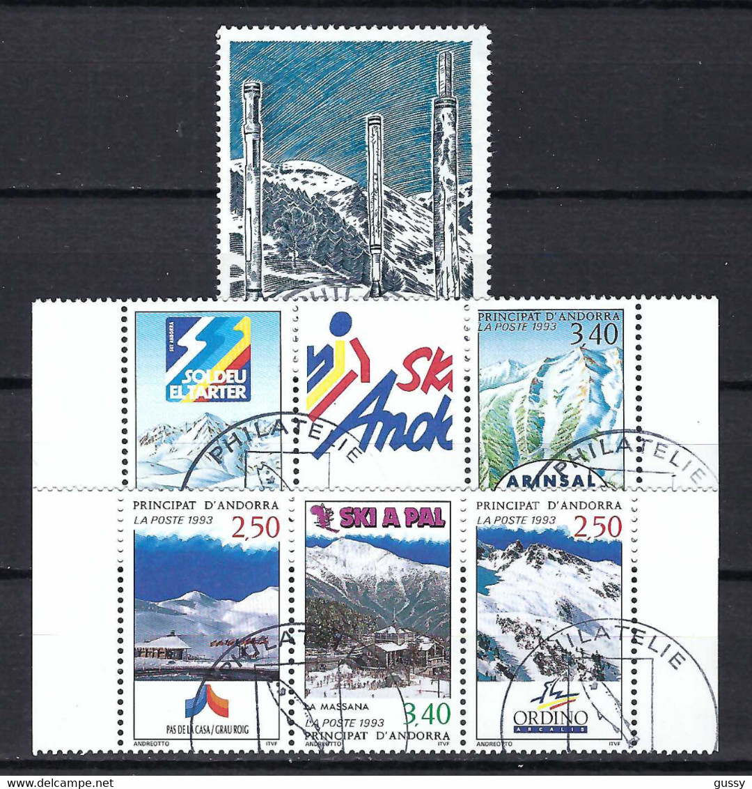 ANDORRE FRANCAIS 1992-93: Lot D'obl. CAD PJ - Usados