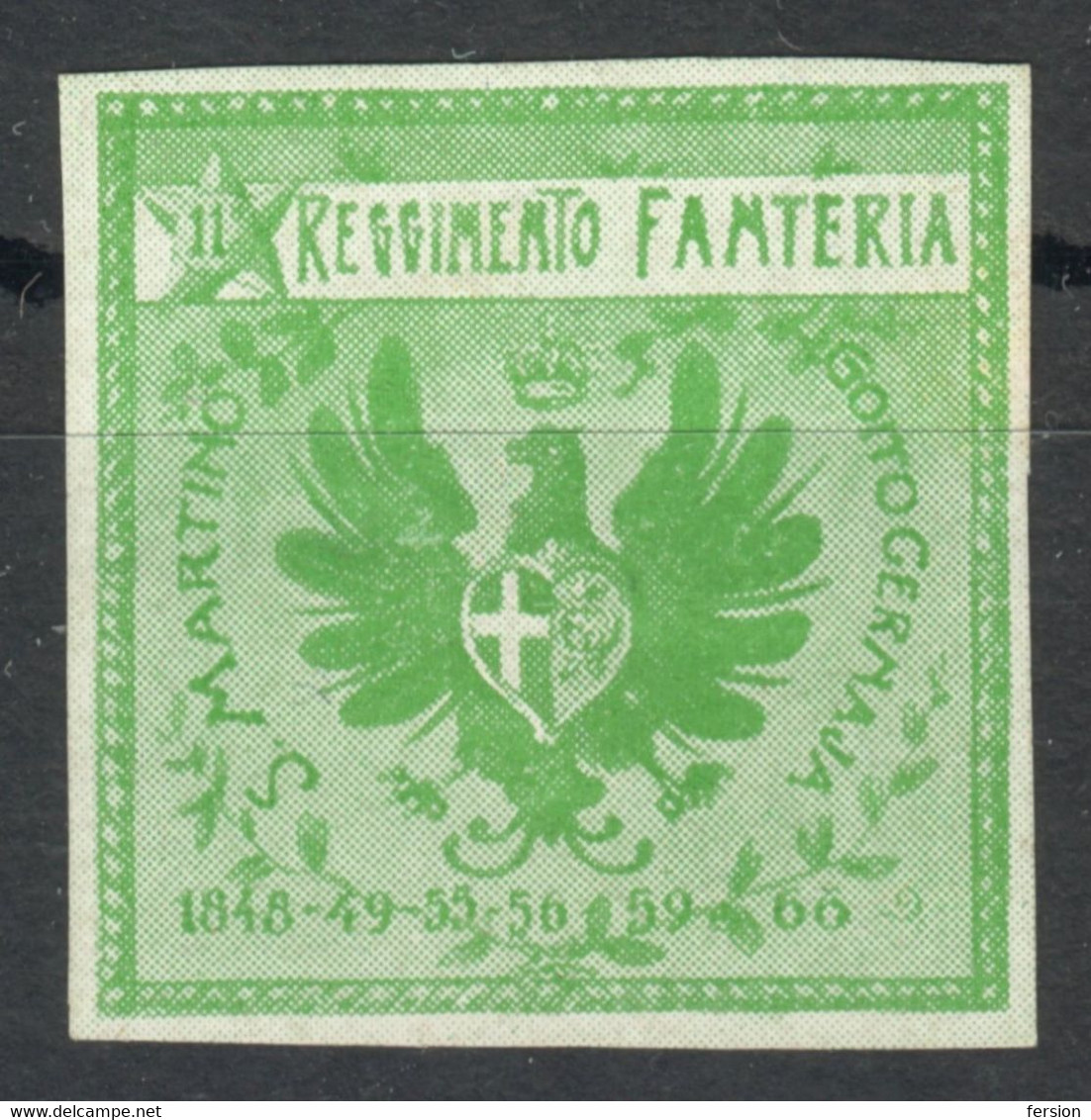 Military Army ITALY 11º Reggimento Fanteria WW1 World War - Label Cinderella Vignette - Oorlogspropaganda