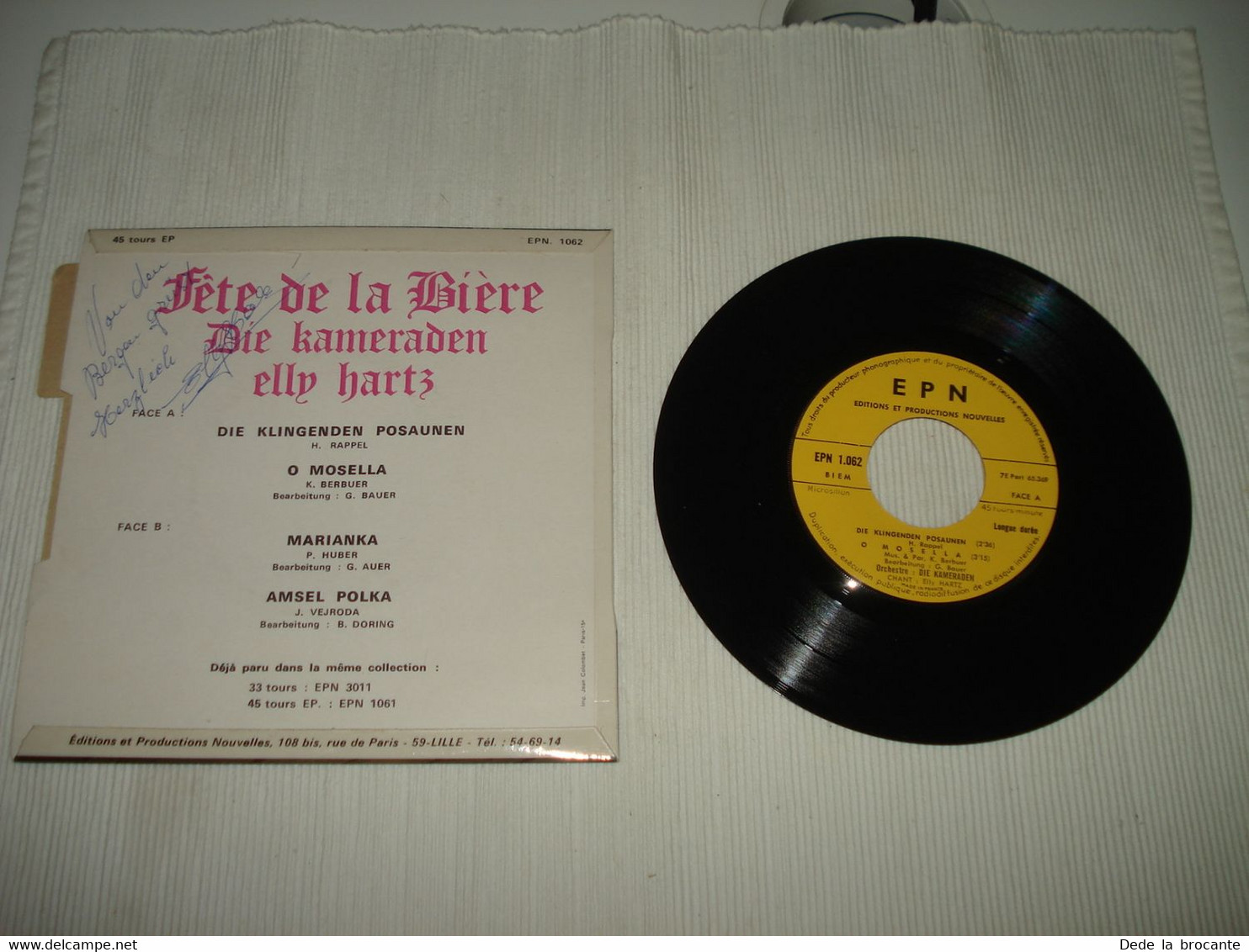 B1 / Fête De La Bière Bierfest EP - EPN -1062 - France - + Languette + Dédicace - Otros - Canción Alemana