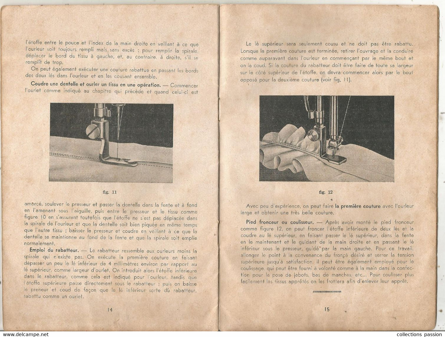 Mode D'emploi , Machines à Coudre COSSON, Vernou Sur Brenne , Indre Et Loire , Type 32-C-44, Frais Fr 2.85 E - Ohne Zuordnung