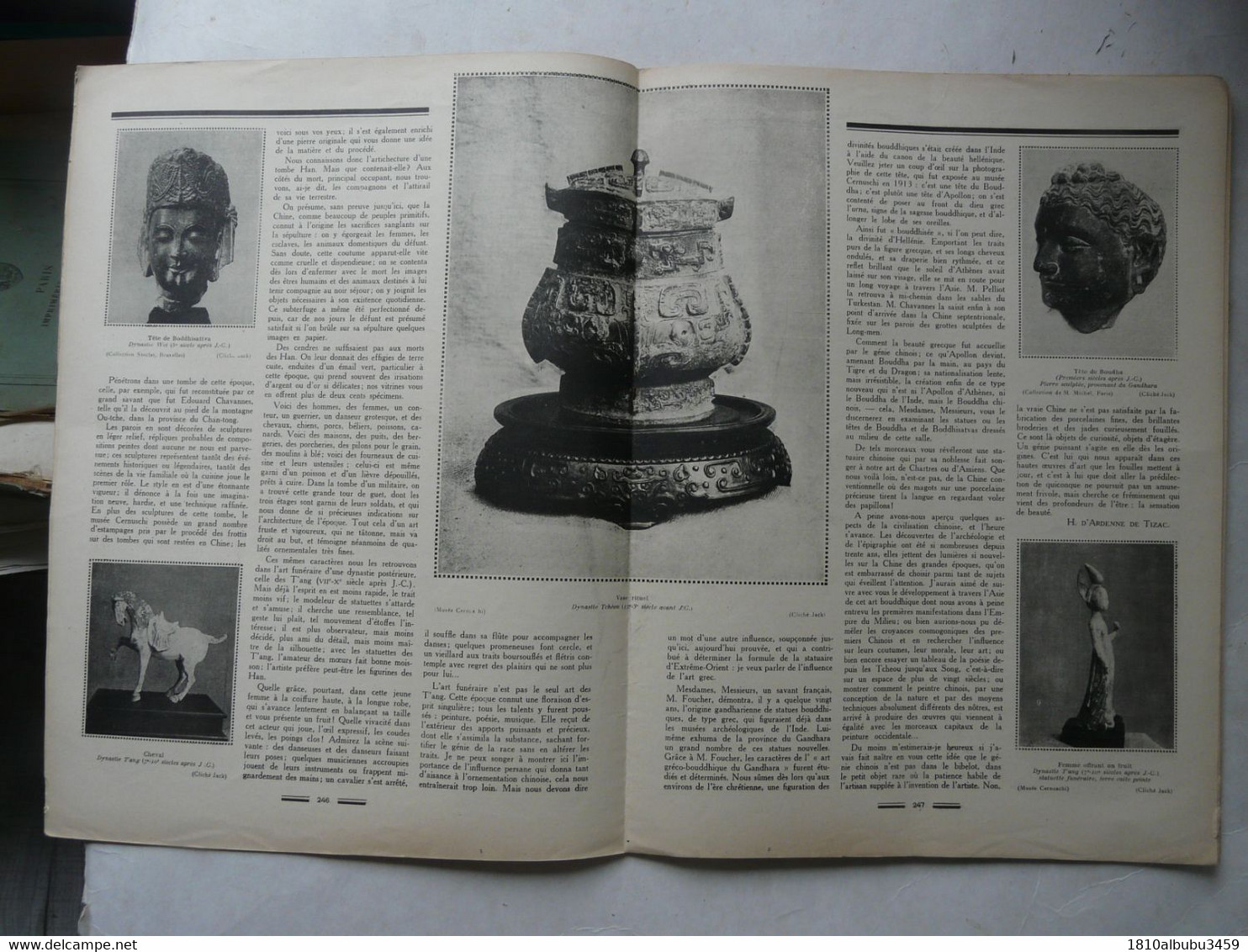 HEBDOMADAIRE - LA REVUE FRANCAISE 1921 : La CHINE Antique - Soziologie