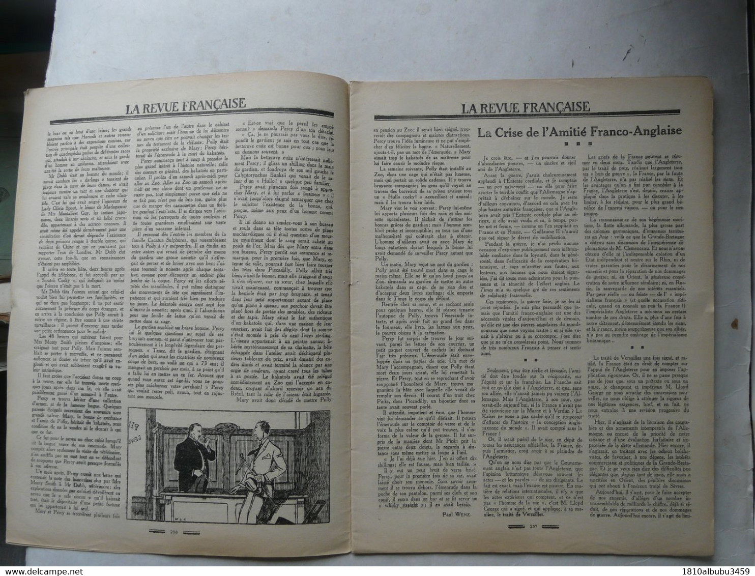 HEBDOMADAIRE - LA REVUE FRANCAISE 1921 : La CHINE Antique - Sociologie