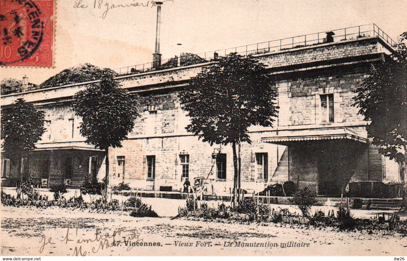 Caserne Vincennes 1906 - Le Vieux Fort, La Manutention Militaire - Carte Pouyderat N° 67 - Casernes
