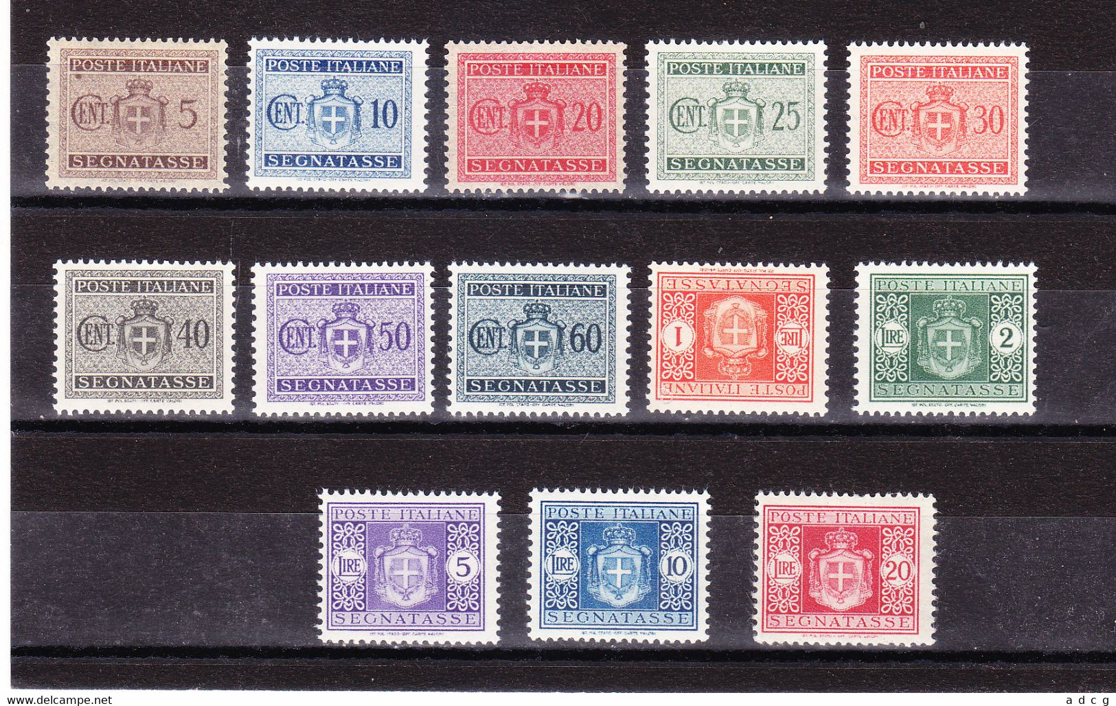 1945 SEGNATASSE LUOGOTENENZA No Fasci No Filigrana Serie Completa NUOVO MNH - Postage Due