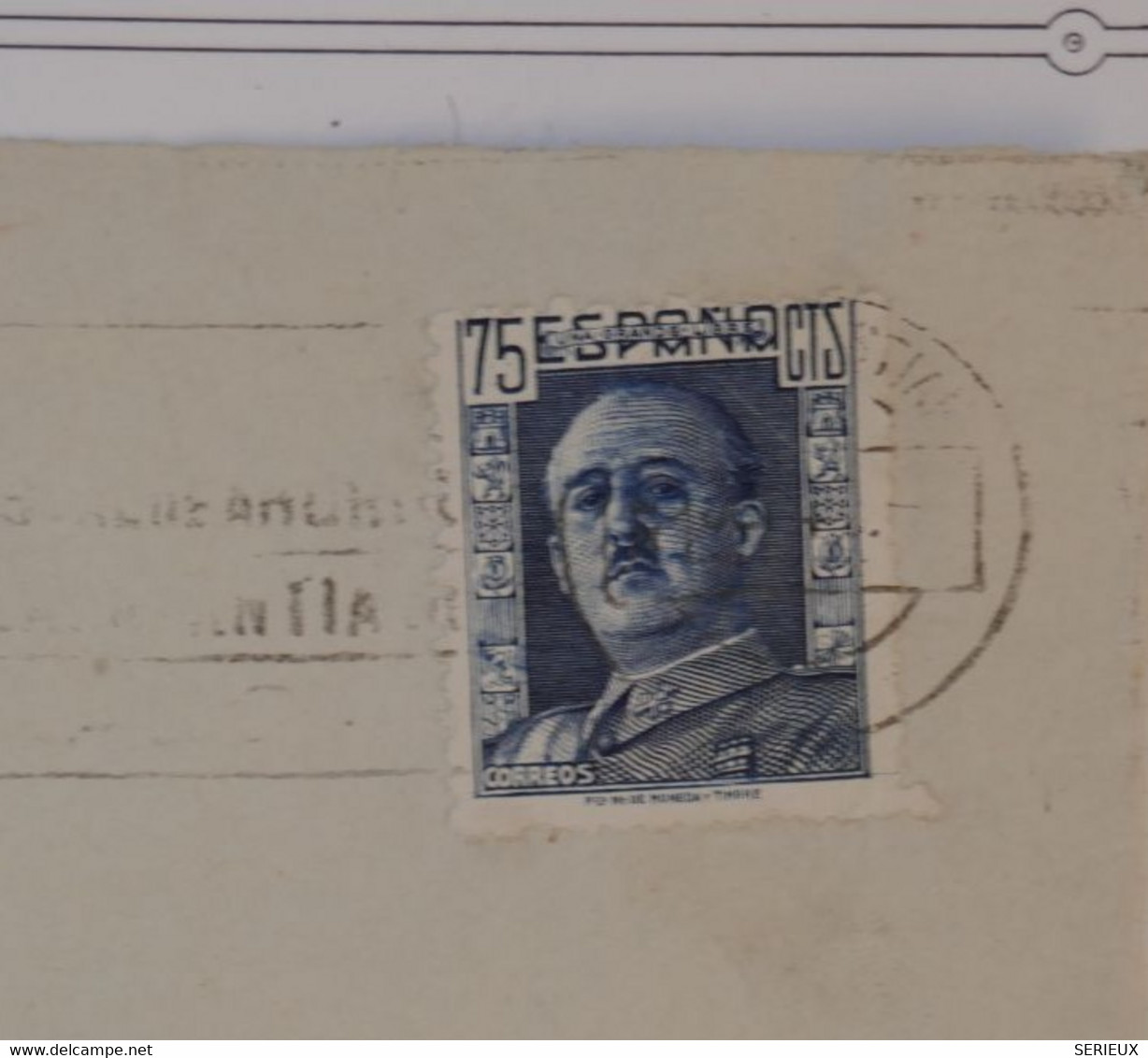 BC10 ESPANA  LETTRE DEVANT  PRIVEE 1949 SAN SEBASTIAN A IVRY++AFFRANCH. PLAISANT - Storia Postale
