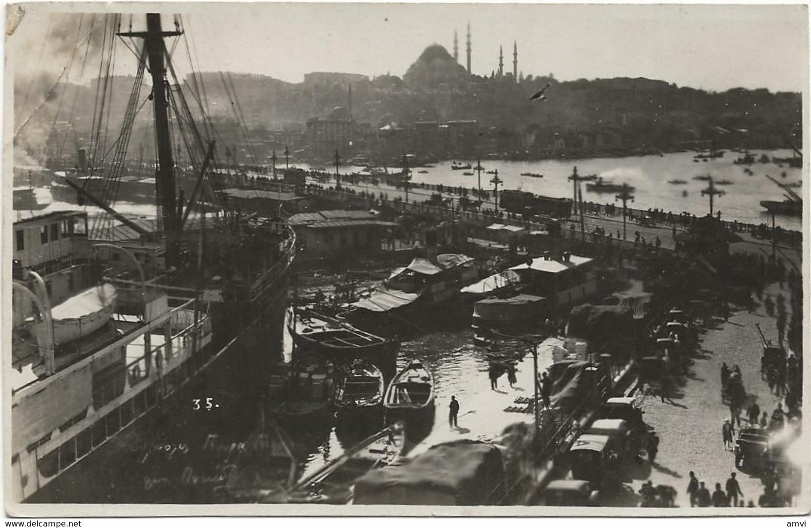 22-8-2685 Constantinople 1927 Rare Le Port Bateaux - Turquie