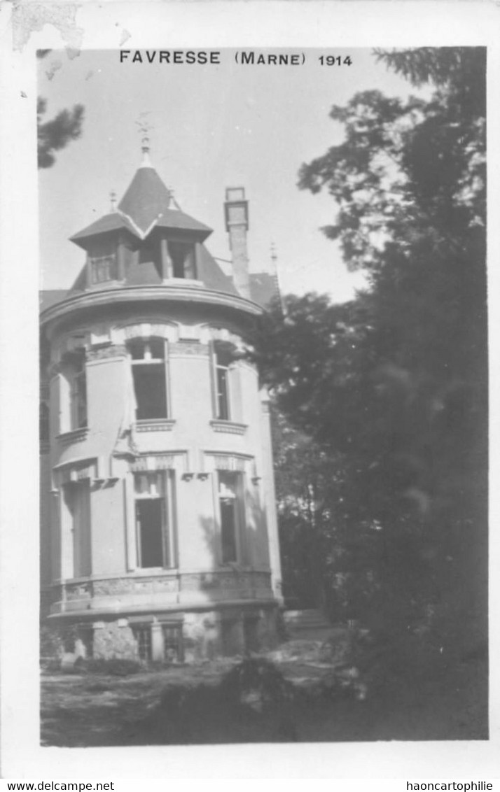 51 Favresse Guerre 1914 Carte Photo - Autres & Non Classés