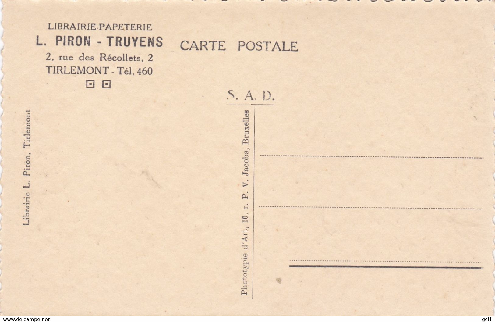 Tienen - L.Piron-Truyens -2 Rue Des Récollets - Boek En Papierhandel - Tienen