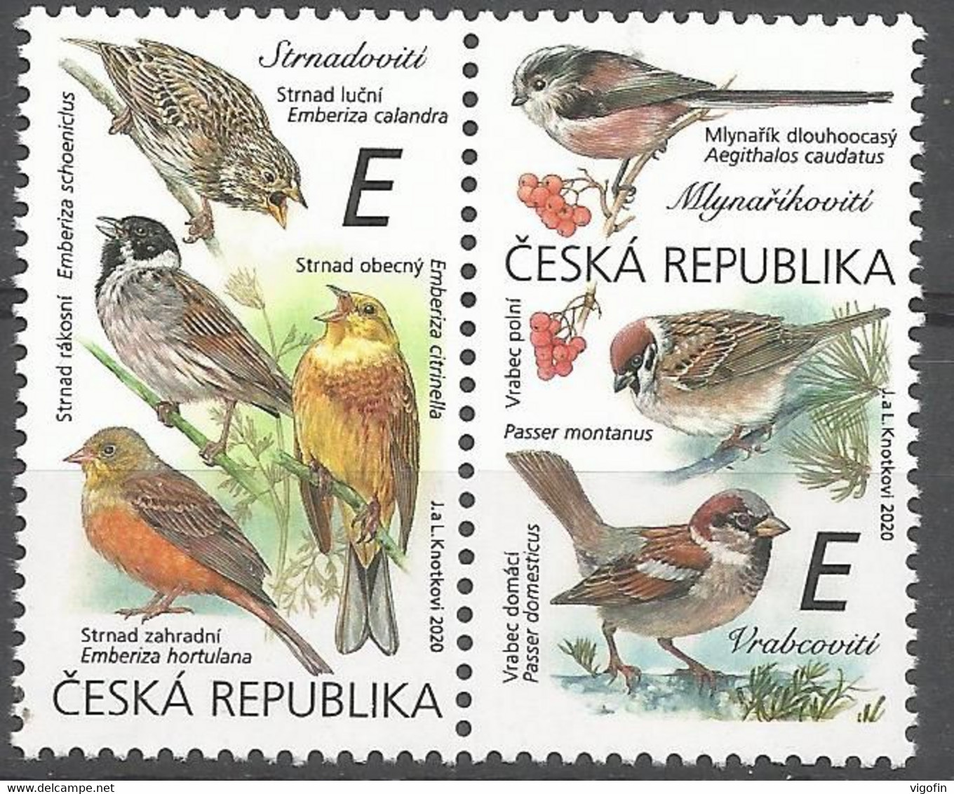 CZ 2020-1083-4 Birds CZECH, 2v, MNH - Nuevos