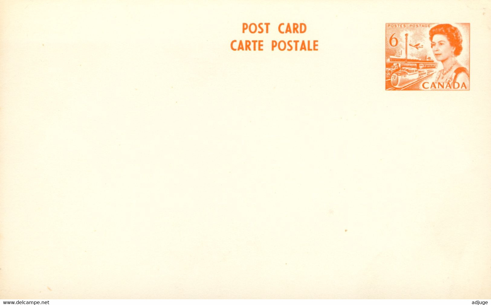 Entier Postal - CANADA - Reine Elizabeth II & Transportation - 6 Cents* Format Carte Lettre 14 X 8,5 Cmm ****2 Scan - 1953-.... Reign Of Elizabeth II