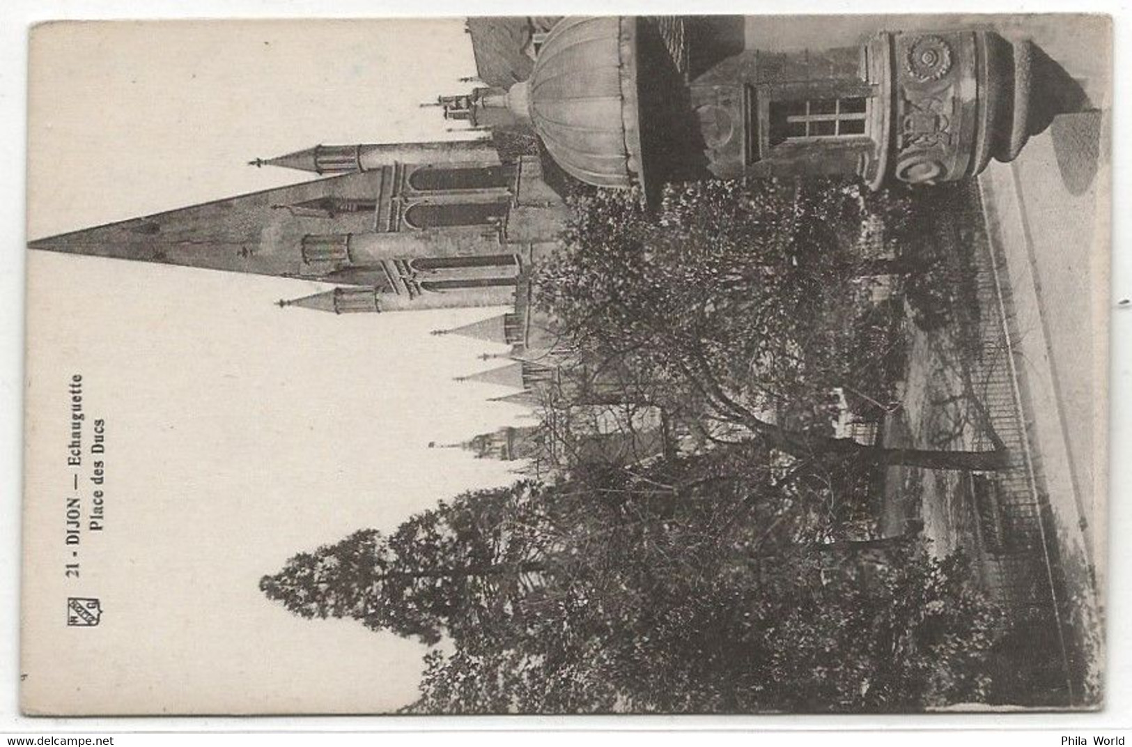 WW1 1914 AERONAUTIQUE FRANCHISE MILITAIRE 1er GROUPE AVIATION LONGVIC DIJON DEPOT CPA Echauguette Place Des DUCS - Guerra De 1914-18
