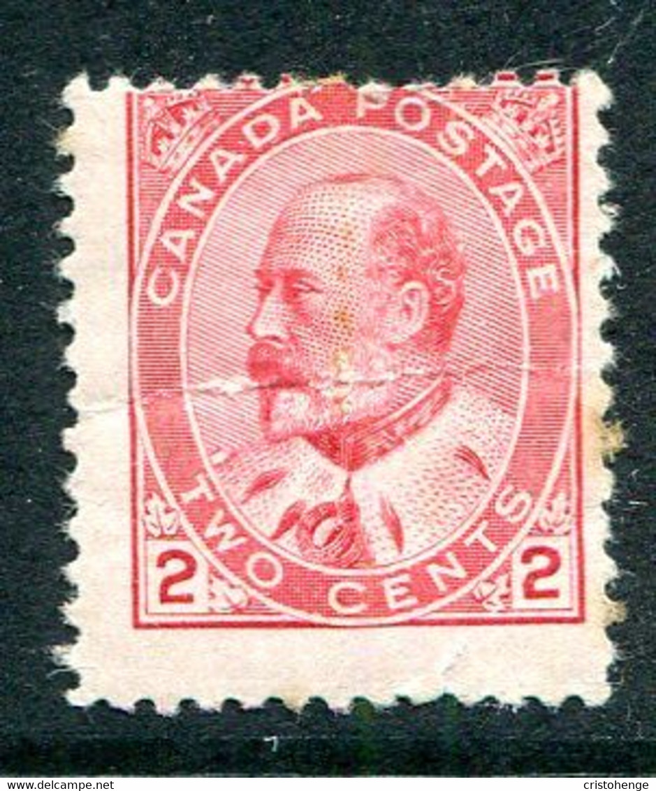 Canada 1903 King Edward VII - 2c Pale Rose-carmine HM (SG 177) - Bends / Faults - Nuevos