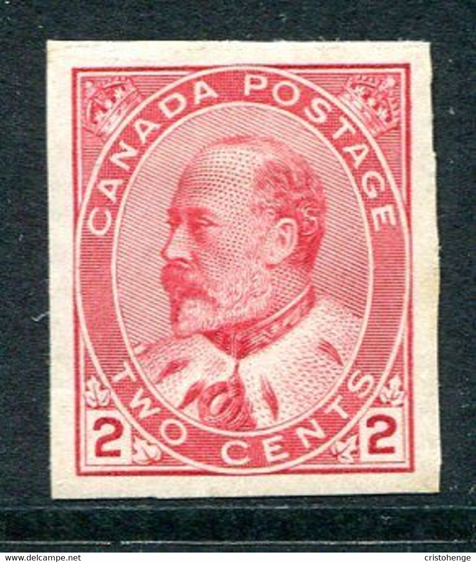 Canada 1903 King Edward VII - 2c Pale Rose-carmine - Imperf. Single HM (SG 177a) - Neufs