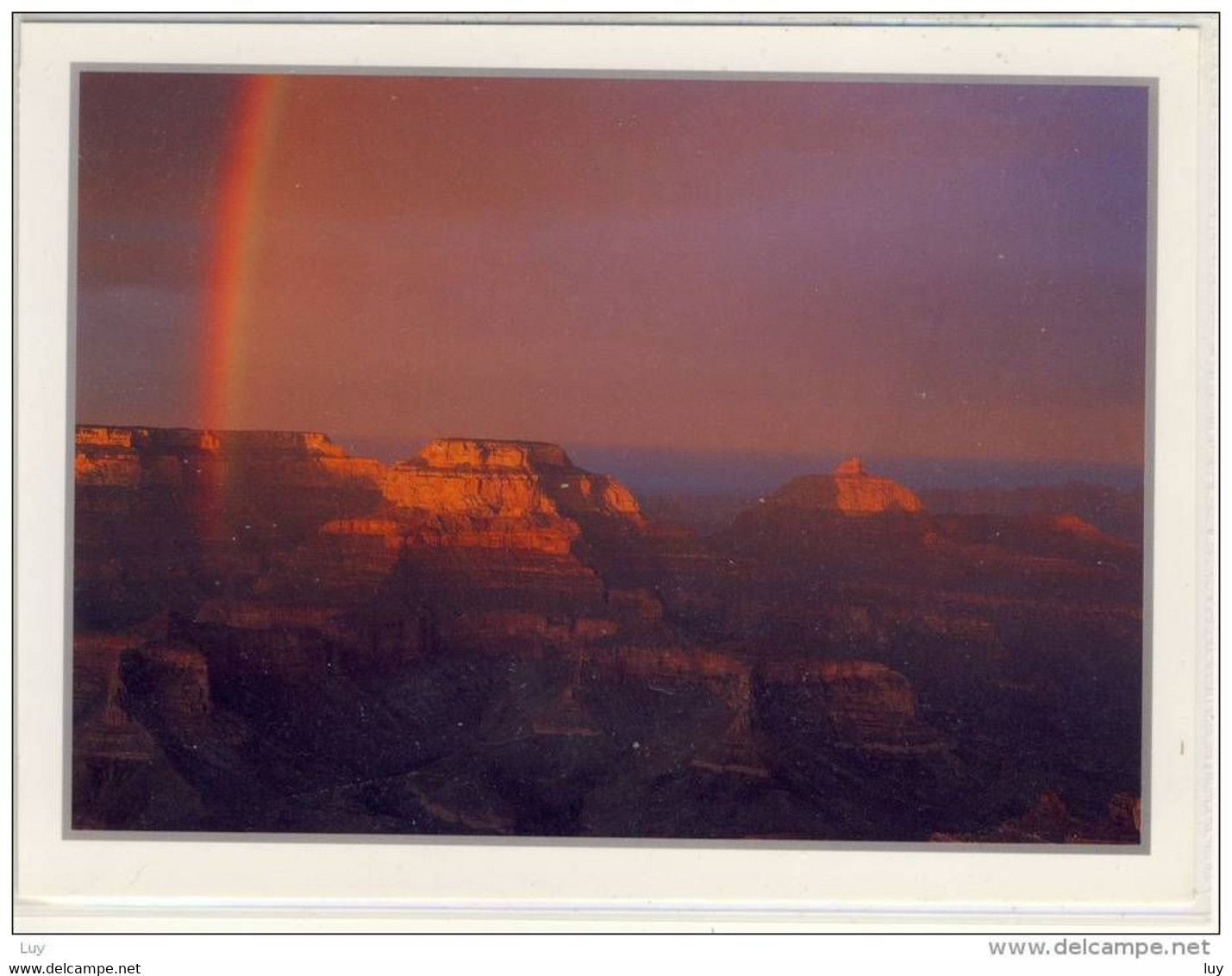 Grand  Canyon - Rainbow  At  Sunset  From  Yaki  Point, Regenbogen - USA Nationalparks