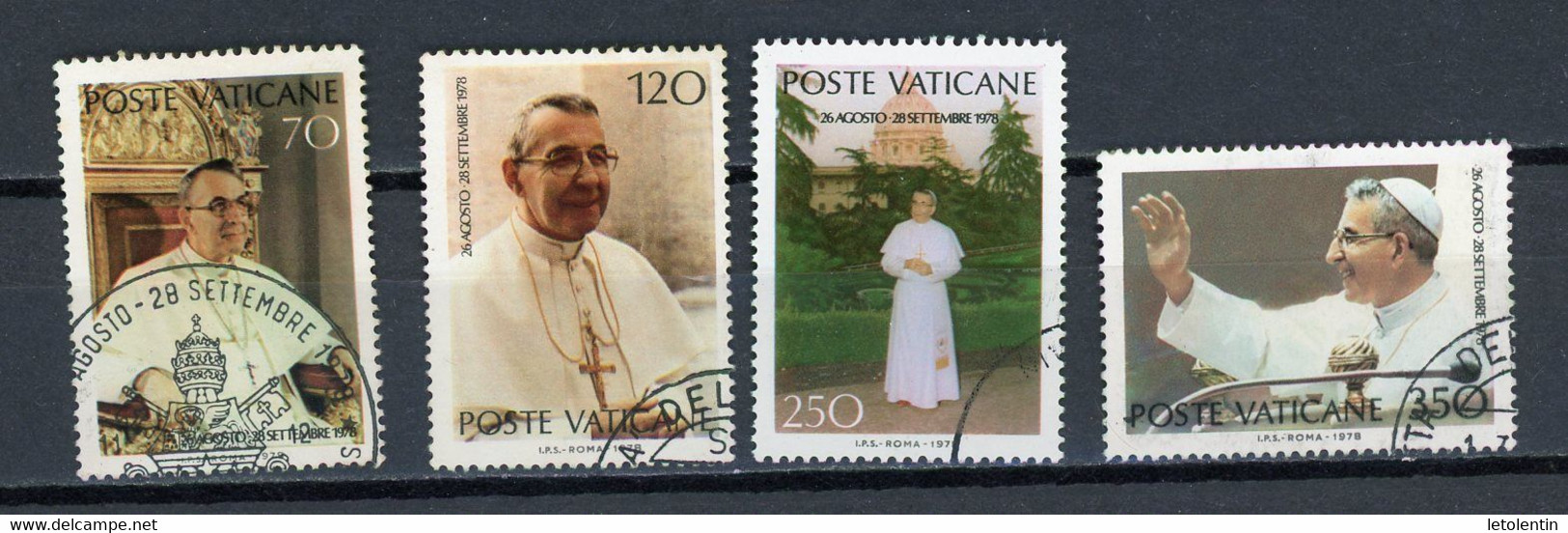 VATICAN: JEAN PAUL 1er - N° Yvert 662/665 Obli. - Oblitérés