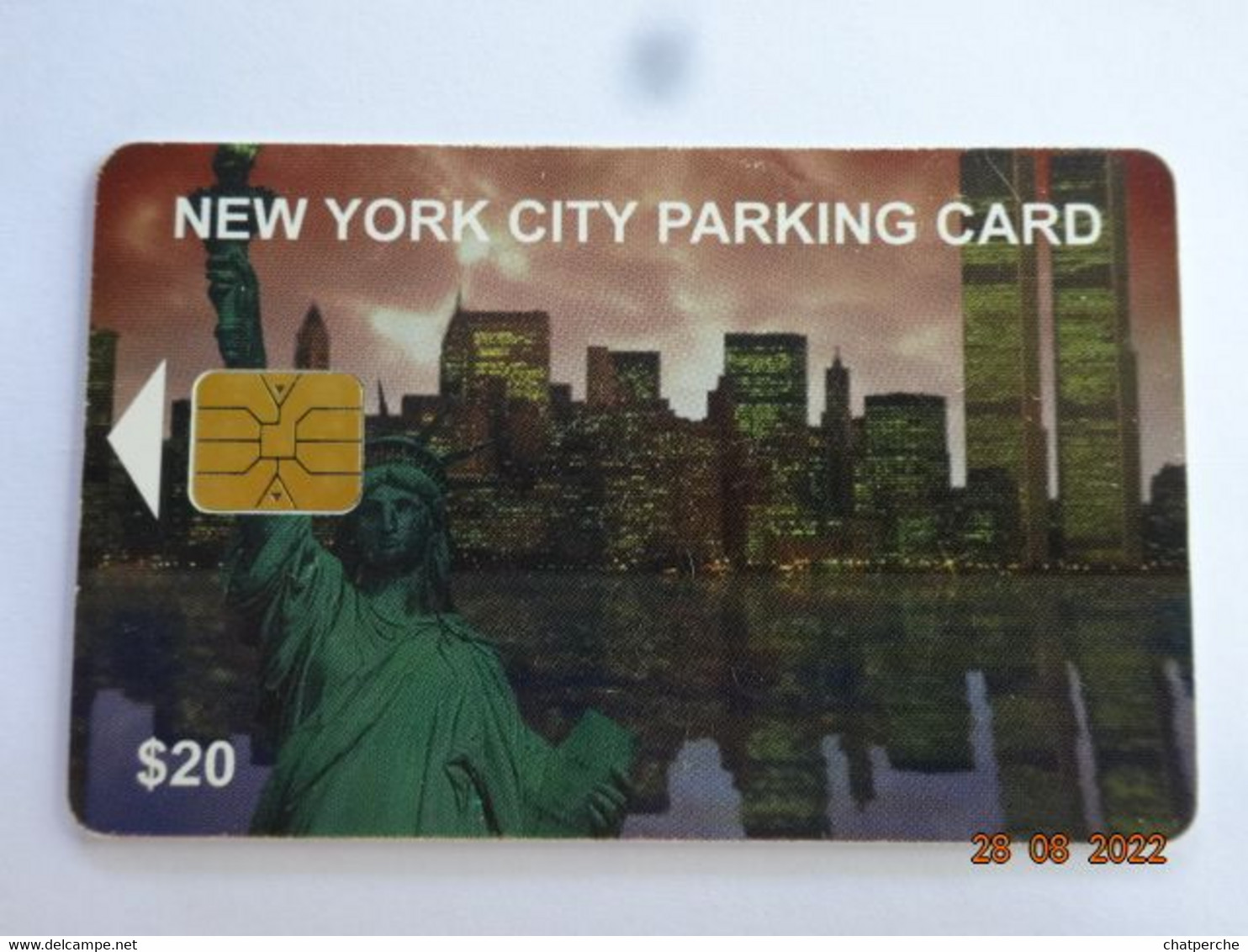 CARTE A PUCE PARKING SMARTCARD SMART CARD TARJETTA CARTE STATIONNEMENT ETATS-UNIS NEW-YORK CITY 20 $ - Cartes à Puce