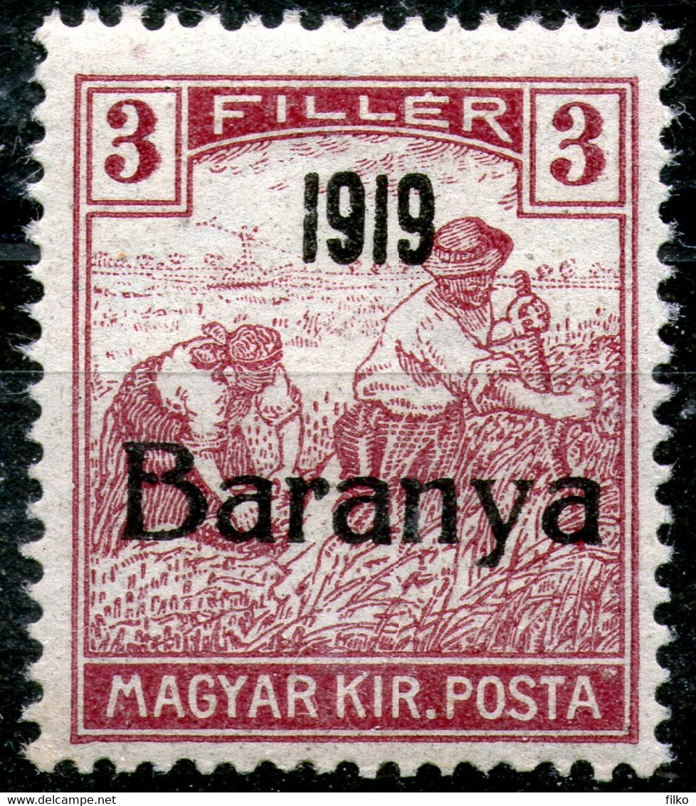 Hungary > Territoires > Baranya,1919,error Stamp 3f Shown On Scan,MNH * *,,as Scan, - Baranya