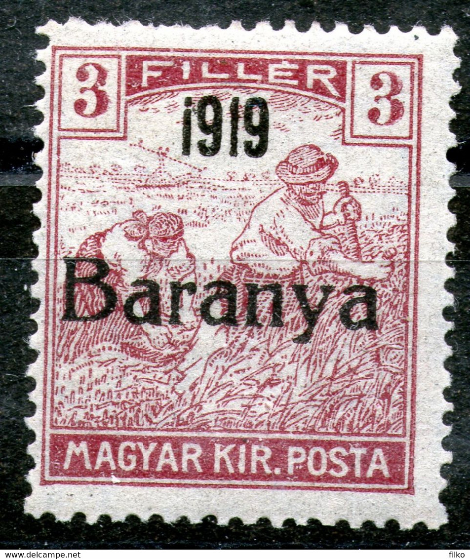 Hungary > Territoires > Baranya,1919,error Stamp 3f Shown On Scan MNH * *,,as Scan, - Baranya