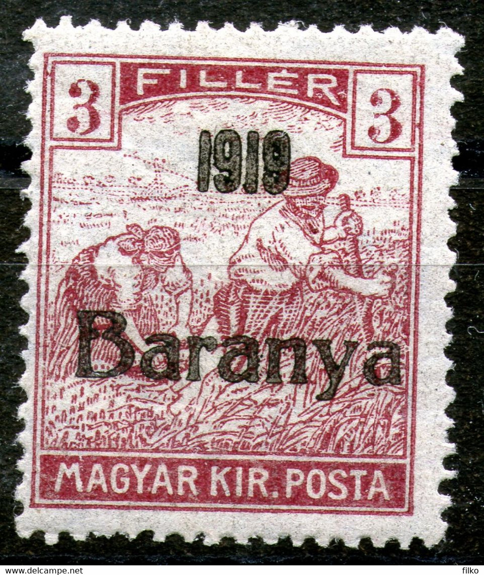 Hungary > Territoires > Baranya,1919,error Stamp 3f Shown On Scan,MNH * *,,as Scan, - Baranya