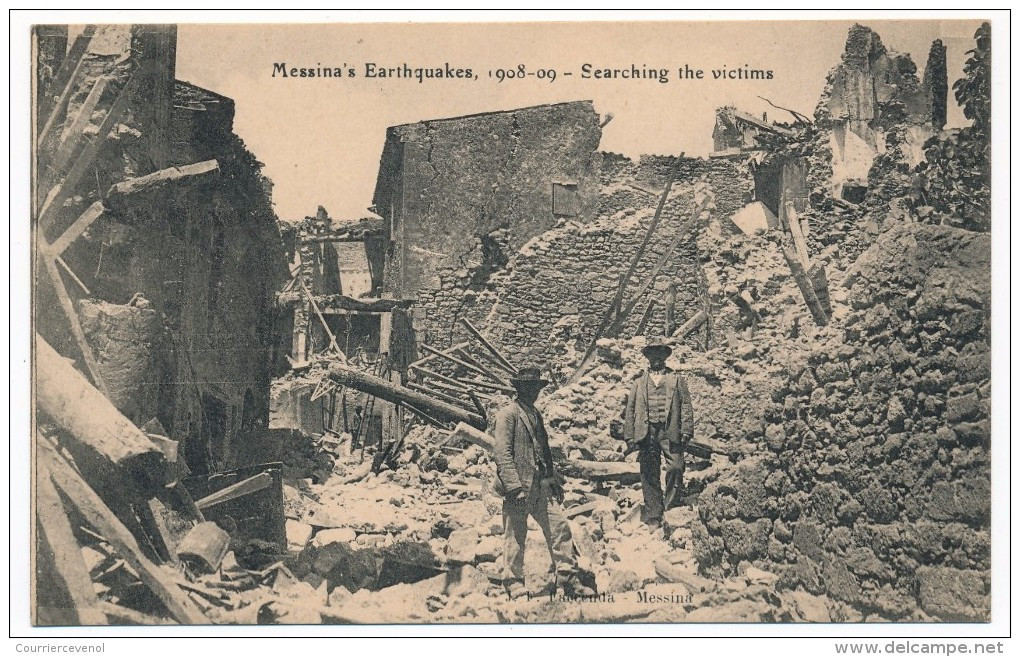 CPA -  ITALIE - MESSINA'S EARTHQUAKES 1908-1909 - Searching The Victims - Messina