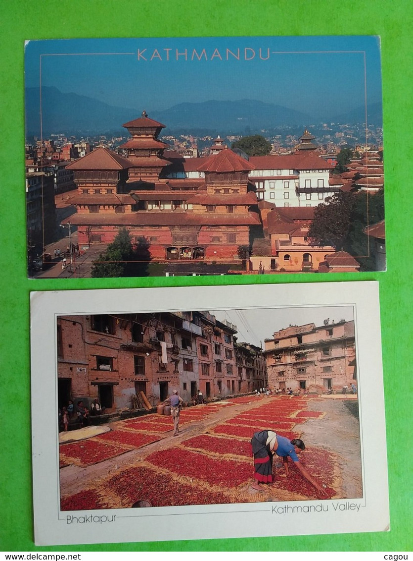 NEPAL  2 CARTES KATHMAMDU ET BHAKTAPUR - Népal