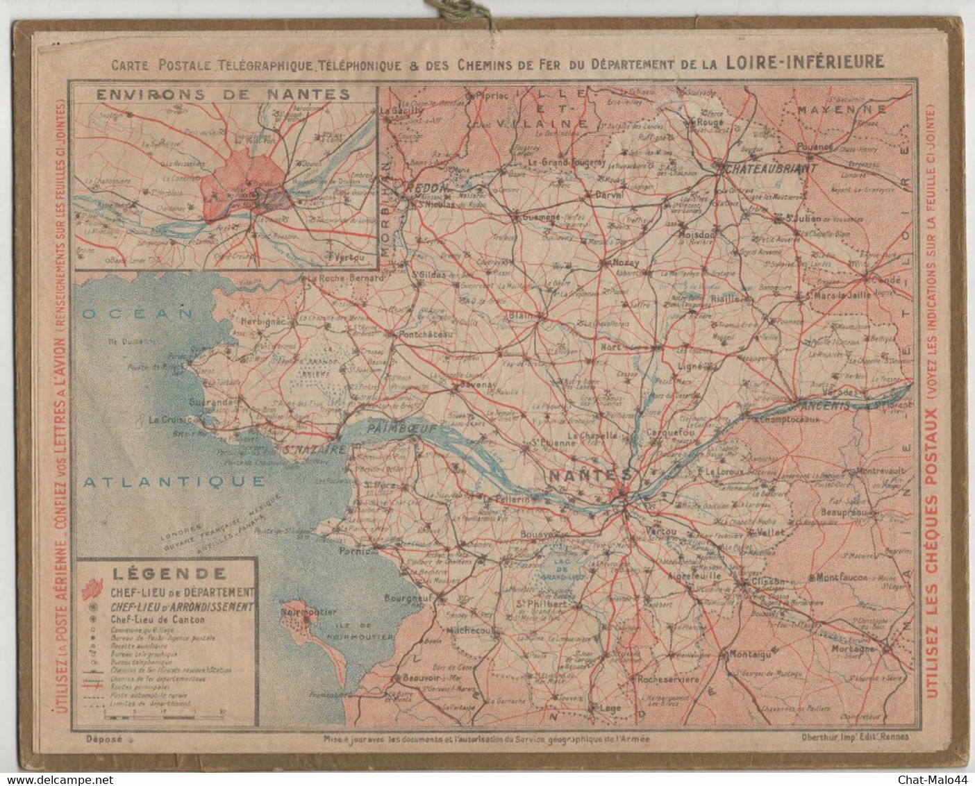 Almanach Des Postes Et Des Télégraphes. Année 1935. Almanach De La Loire-Inférieure. Illustration De René Péan - Grand Format : 1921-40
