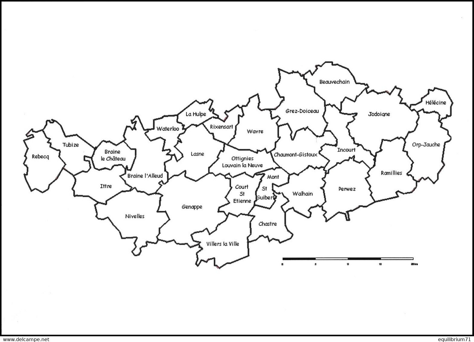 Les Cachets à Date Manuels Du Brabant Wallon / De Handmatige Datumstempels Van Waals-Brabant - 1920-2000 - Cancellations