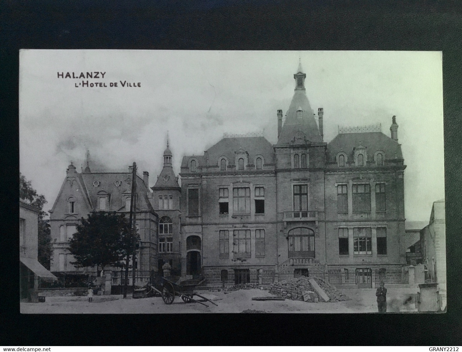 HALANZY «L’ HÔTEL DE VILLE 1912 «  PANORAMA,ANIMÉE. - Aubange
