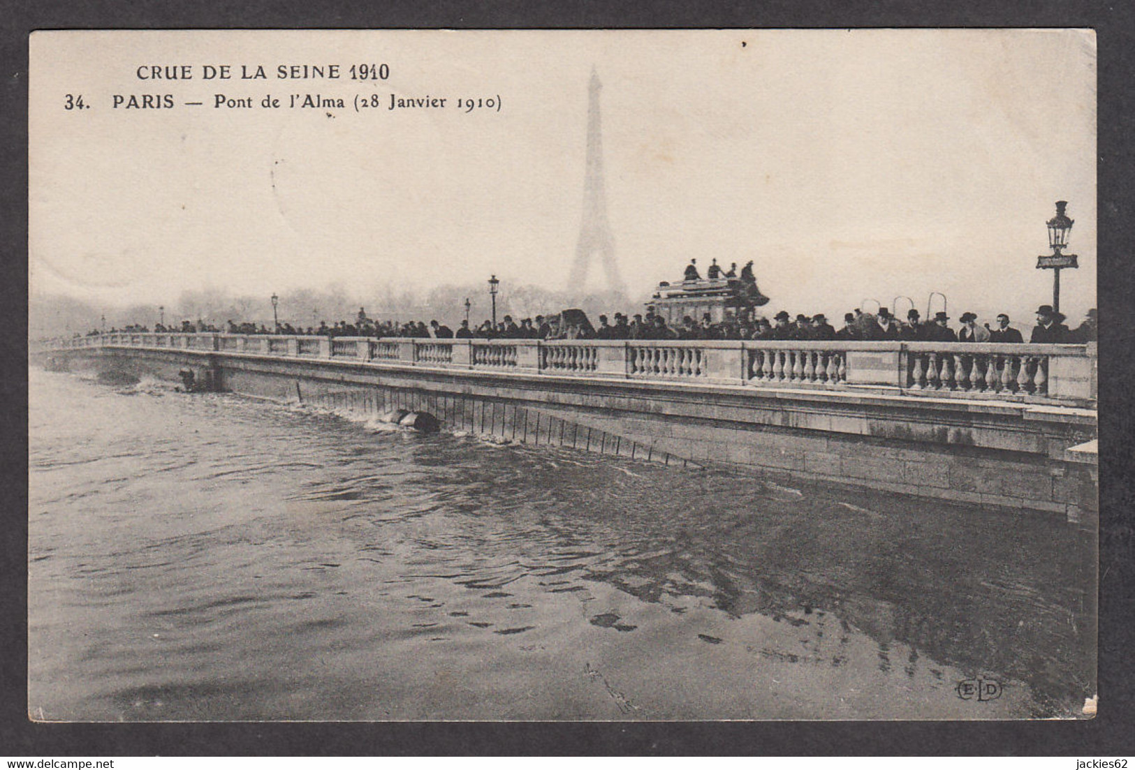 085056/ PARIS, Inondations De 1910, Pont De L'Alma - La Crecida Del Sena De 1910