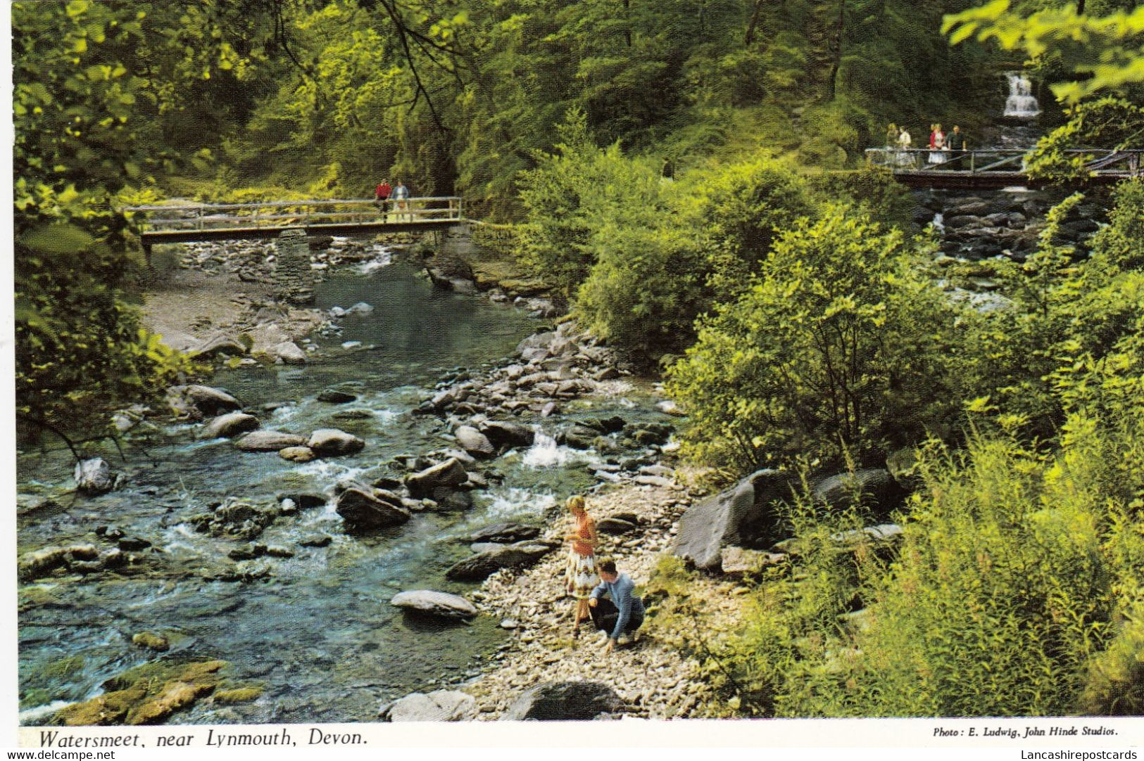 Postcard Watersmeet Near Lynmouth Devon [ John Hinde ]  My Ref B14656 - Lynmouth & Lynton