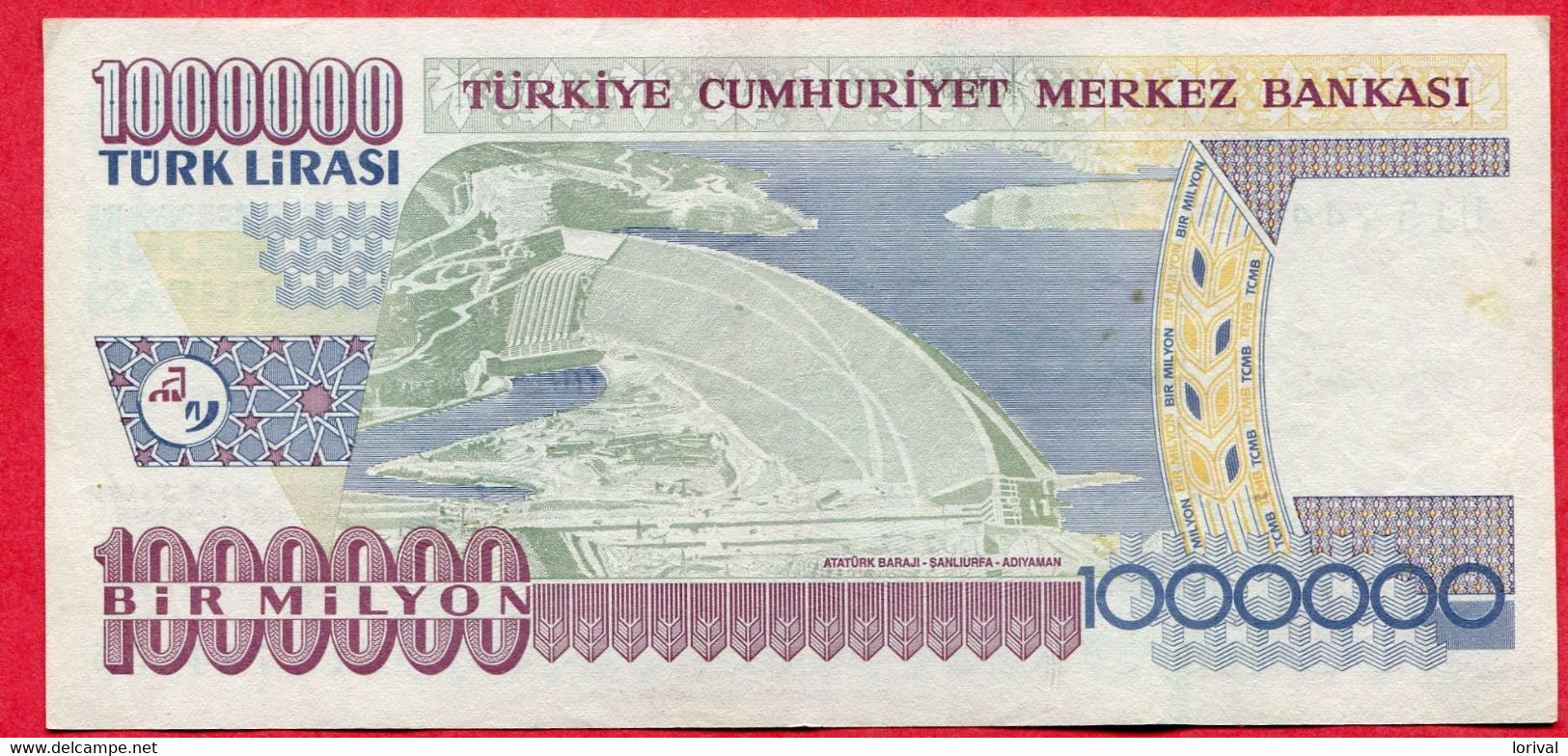 1 000 000 Lires Turks 1970 Neuf 2 Euros - Turquie